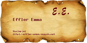 Effler Emma névjegykártya